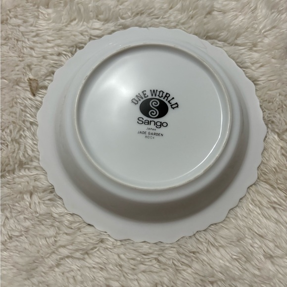 Vintage Sango One World Jade Garden Dessert Bowls - Picture 3 of 3